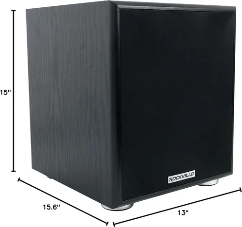 Miniatura 7 de Rockville Rock Shaker 6.5 Negro 200 W pico/100 W RMS amplificador eléctrico para cine en casa, Clase-D, Crossover ajustable, 20Hz-200Hz, diseño