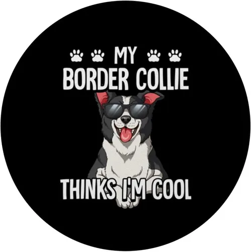 Miniatura 3 de Border Collie PopSockets PopGrip estándar