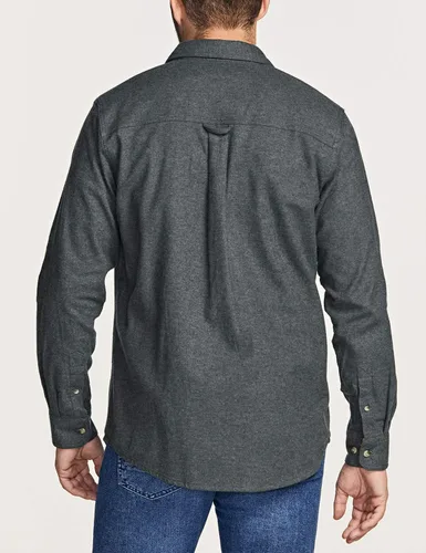 Miniatura 5 de CQR - Camisa de franela de algodón a cuadros con botones y manga larga para hombre, algodón cepillado suave, camisa de estilo informal