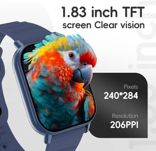 Miniatura 3 de Reloj Inteligente Podómetro Deportivo, Rastreador de Fitness Llamada Bluetooth Frecuencia Cardíaca Oxígeno en Sangre Monitor de Sueño, 100 Modos Azul
