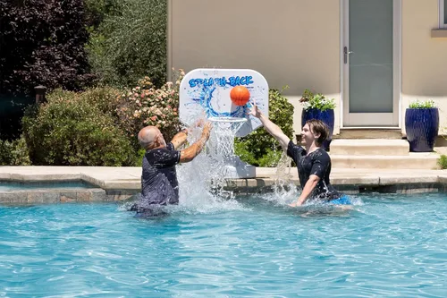 Miniatura 7 de Juego de baloncesto Poolmaster Splashback, junto a la piscina, Azul