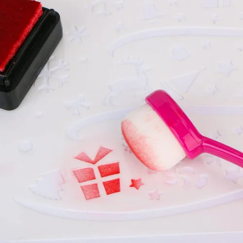 Miniatura 7 de Yoseng Paquete de 10 mini pinceles de mezcla de tinta, herramientas de mezcla de detalles pequeños de 0.5 pulgadas con asas de colores para hacer
