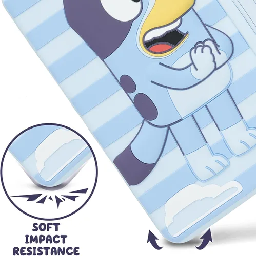 Miniatura 5 de Bluey Funda para iPad para Niños - Funda 10.2 para iPad de 9ª/8ª/7ª Generación - 2019/2020/2021 Funda para Tablet con Soporte, Protector de Silicona