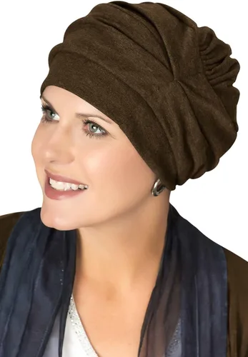 Miniatura 15 de Trinity Turbante 100% algodón - ¡3 estilos en uno! Sombreros encorvados para quimioterapia, para pacientes con cáncer.
