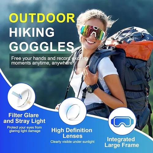 Miniatura 6 de POV - Lentes de sol de béisbol 4K con cámara, lentes de cámara inteligente para hombres y mujeres, gafas de sol con cámaras con tarjeta SD de 32 GB