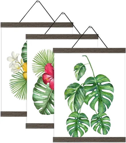 Miniatura 8 de Paquete de 3 marcos magnéticos para colgar pósteres, de 20 pulgadas, color pino, 20 x 24, 20 x 30, 20 x 28 pulgadas, marcos magnéticos de madera