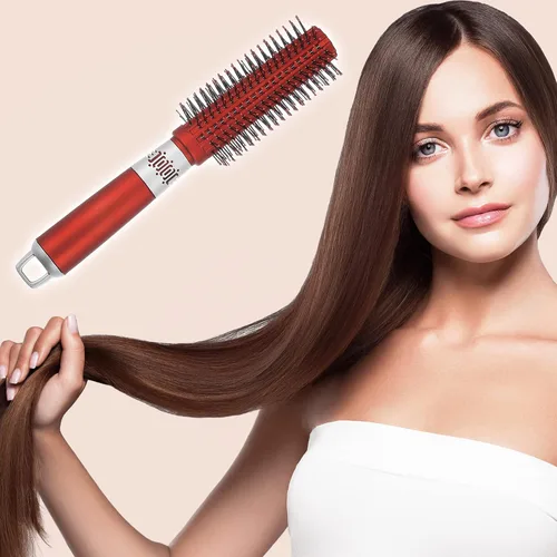 Miniatura 3 de VOCOSTE Peines para el cabello, cepillo de pelo redondo húmedo y seco, rojo