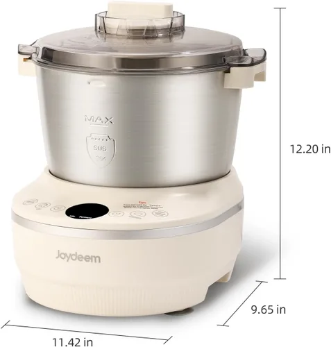 Miniatura 8 de Joydeem Electric Dough Maker con Función de Fermentación, Máquina Mezcladora de Masa de 5.3Qt, Perfecta para Masa de Pan, Pizza, Roti, Dumplings