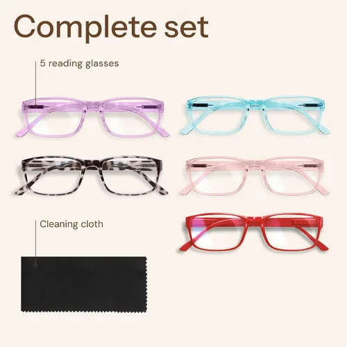 Miniatura 8 de Gaoye Gafas de Lectura con Bloqueo de Luz Azul, Lectores con Bisagra de Resorte para Mujeres Filtro Antideslumbrante Gafas Ligeras