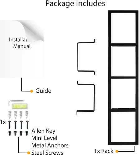 Miniatura 7 de You Have Space Estante de almacenamiento de CD y DVD para pared, estante de almacenamiento de medios de almacenamiento de 34 pulgadas y organizador