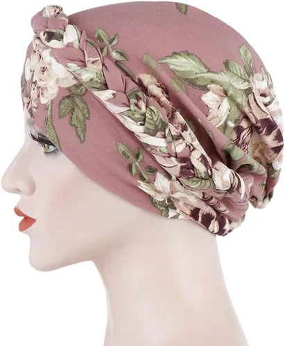 Miniatura 3 de Privnoone Turbante trenzado bonito casquillo impreso