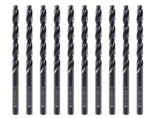 Miniatura 27 de Brocas helicoidales HSS M35 de 13/64 pulgadas, acero de alta velocidad, paquete de 10, adecuadas para aceros, hierro fundido, acero inoxidable