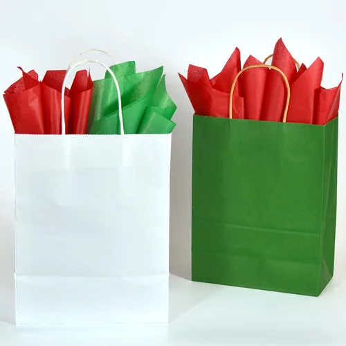 Miniatura 5 de Bobobag 100 hojas de papel de seda rojo y verde de 20 x 14 pulgadas a granel para bolsas de regalo, envoltura de regalos, manualidades, fiesta