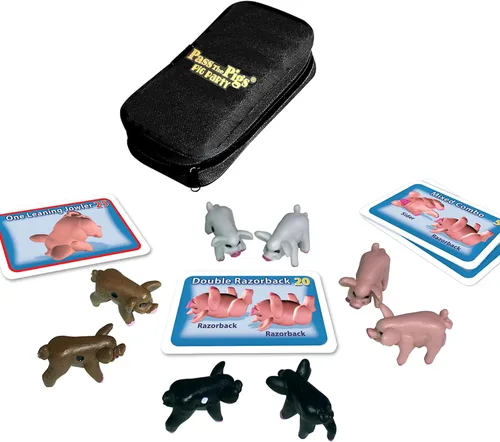 Miniatura 2 de Pass The Pigs: Edición Fiesta de Cerdos de Winning Moves Games USA, Prueba tu suerte usando cerdos como dados, hasta 4 jugadores pueden jugar ahora