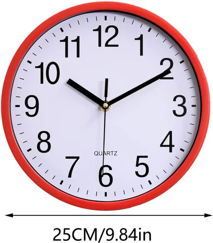 Miniatura 2 de Large Wall Clock, 10 Inch Silent Non-Ticking Quartz Battery Operated Black Wall Clock,Classic Round Living Room Clocks Wall for Kitchen Office Home