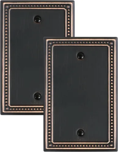 Miniatura 87 de Paquete de 4 placas de cubierta para interruptor de luz de palanca individual, cubiertas decorativas de perlas, placa de pared de metal almendra
