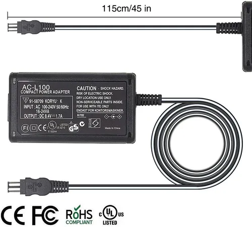 Miniatura 2 de Cargador adaptador de CA compatible Sony Handycam CCD-TRV16 CCD-TRV17 CCD-TRV25 CCD-TRV35 CCD-TRV36 CCD-TRV37 CCD-TRV43 CCD-TRV57 CCD-TRV58
