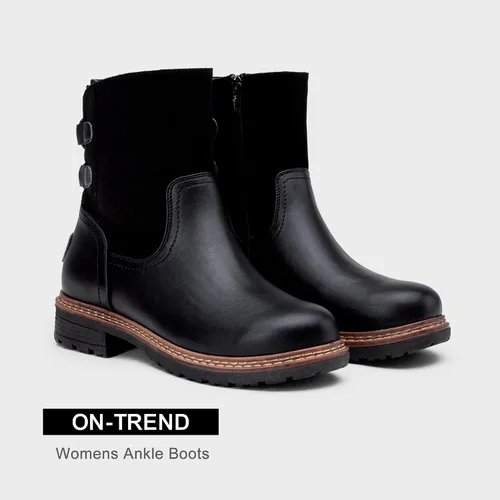 Miniatura 7 de Vepose Botines 9680 para mujer, de tacón bajo, botines de moda para mujer con cordones en la espalda y cremallera lateral