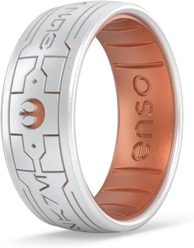 Miniatura 19 de Enso Rings Anillo de boda de silicona – Diseños grabados de Star Wars – Ajuste cómodo – Hecho en Estados Unidos – Ideal para uso activo