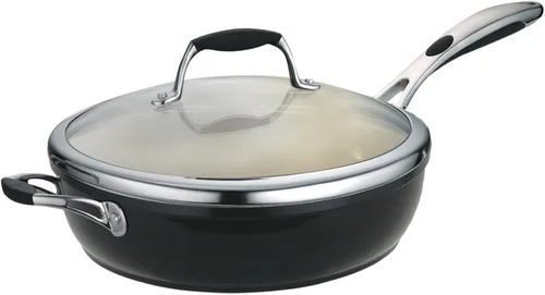 Miniatura 12 de Tramontina Ceramica Deluxe - Sartén antiadherente de cerámica de 10 pulgadas, apta para horno, color negro metálico
