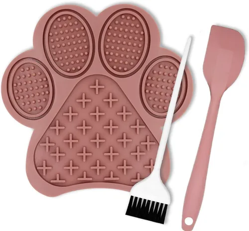 Alfombrilla para lamer perros y gatos – Almohadilla para lamer de alimentación lenta con ventosas, silicona de grado alimenticio para baño, aseo,