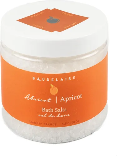 Provence Sante Sal de baño relajante – Remoje de lujo y calmante – Aroma de albaricoque maduro – Hecho en Francia – 20 onzas