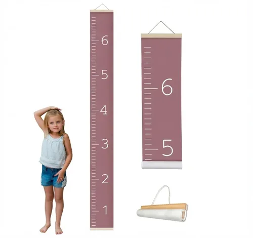 Miniatura 16 de Morxy Tabla de Crecimiento de Lona para Niños - Decoración de Pared Unisex para Habitación de Niños - Tabla de Medición de Altura - Cinta de Pared