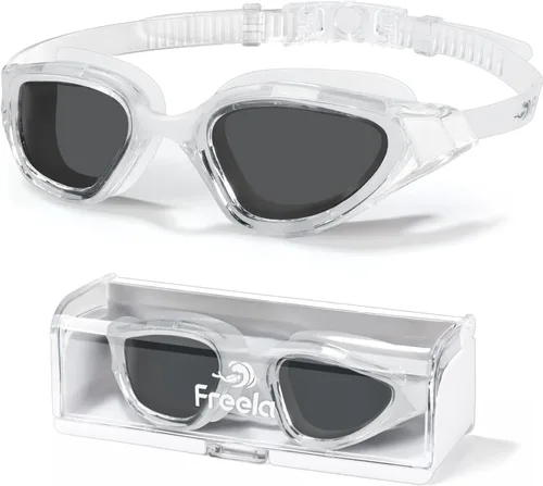 Miniatura 15 de Freela Polarized Unisex Adult Swim Swimming Goggles, UV400 Protection Anti Fog 180° Wide Clear View for Men Women Youth