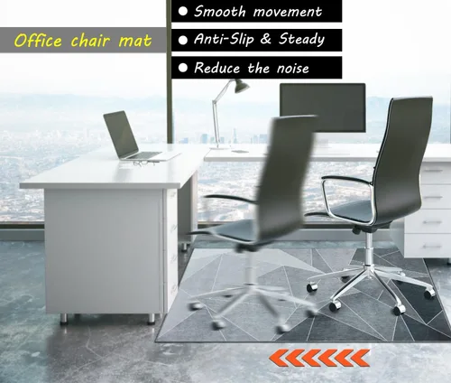 Miniatura 4 de Tapete para silla de oficina para suelo de madera dura, tapete de piso de 55 x 35 pulgadas para silla de oficina, tapete para silla de escritorio