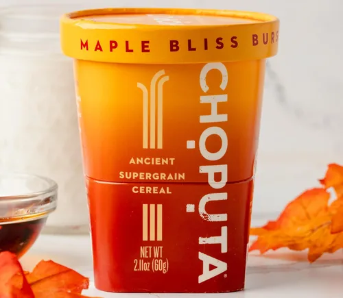 CHOPUTA Maple Bliss Burst - Cereal caliente Fonio de Estados Unidos, arce real, cero azúcar refinado, la alternativa de avena limpia, sin gluten,
