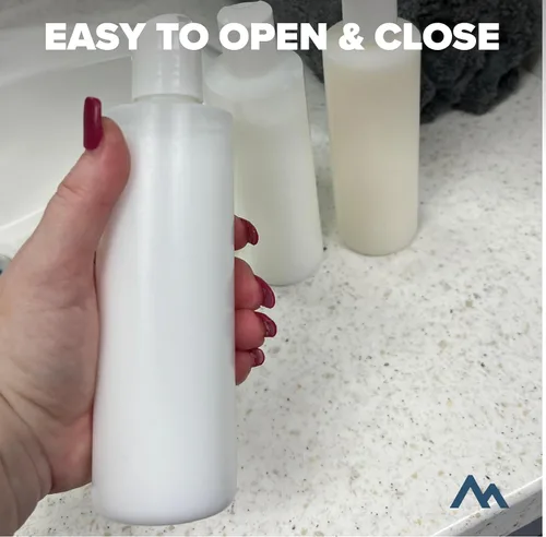 Miniatura 4 de Pinnacle Mercantile Botellas de plástico de 4 onzas con tapa abatible con tapa abatible, juego de 8 unidades vacías
