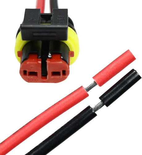 Miniatura 5 de 5Kit de 2 pines vías 18 AWG conector impermeable para automóvil, conector de terminal serie de 0.059 in, paquete de 5 (5 kit de 2 pines)