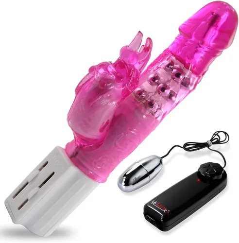 Miniatura 8 de Blue LeLuv - Vibrador de conejo Dragon Dream Multivelocidad impermeable con eje giratorio masajeador de clítoris con huevo multivelocidad Azul