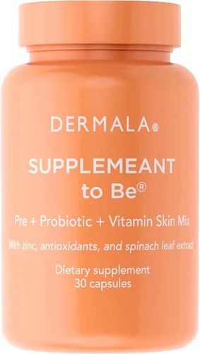 Dermala #FOBO SUPPLEMEANT to Be - Suplemento para el acné | Todos los prebióticos diarios naturales, vitaminas y vitaminas para la piel con zinc,