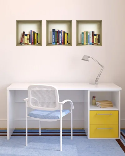 Miniatura 4 de Arte de pared 3D, juego de calcomanías de nicho, decoración de pared 3D, calcomanías de pared para sala de estar, calcomanías de pared
