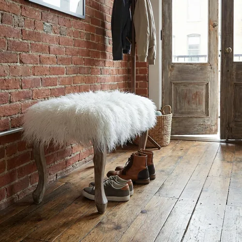 Miniatura 8 de Cortesi Home Harlow Bench Ottoman, 26 pulgadas, color blanco