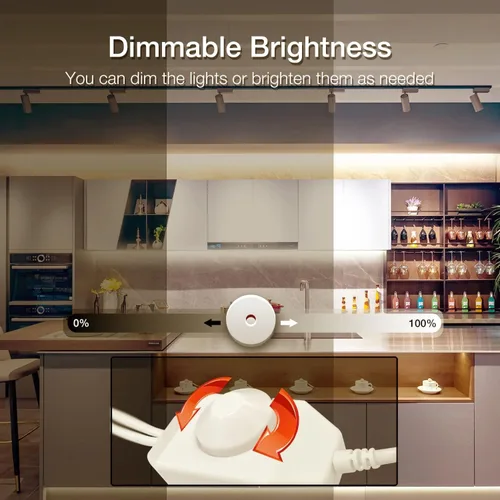 Miniatura 4 de DAYBETTER Tira LED COB, 16.4 pies de tira de luces LED blancas, tira de luz LED regulable 4000K blanco neutro brillante, 24V, 1600LEDs, 2835 cinta
