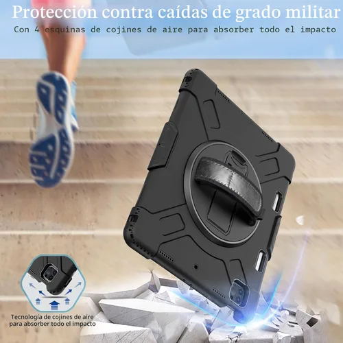 Miniatura 7 de Funda para iPad Pro de 12.9 2022/2021/2020/2018: Funda para iPad Pro 12.9 6ª/5ª/4ª/3ª generación con protector de pantalla, soporte para lápices