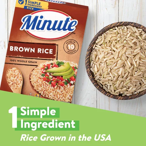 Miniatura 4 de Arroz integral Minute, arroz integral instantáneo para comidas rápidas, caja de 14 onzas