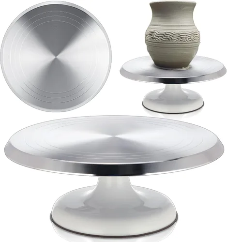 Geelin Rueda de escultura de aleación de aluminio resistente, soporte giratorio de cerámica con rodamientos de bolas para cerámica, suministros de