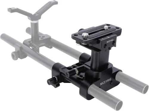 Miniatura 6 de NICEYRIG Placa base elevadora de riel de 0.591 in para ARCA-Swiss estándar, sistema de elevación de 1.142 in universal para plataforma de hombro