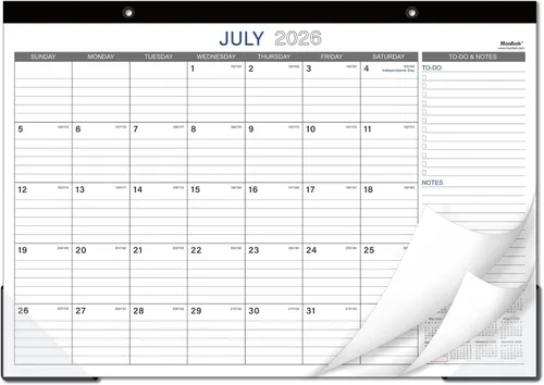 Calendario de escritorio 2026, calendario de escritorio de 17 x 12 pulgadas, enero de 2026 a diciembre de 2026, calendario de 12 meses 2026,