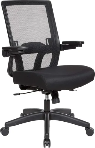 Miniatura 12 de Space Seating Serie 867 Silla de gerente ajustable con respaldo de malla transpirable, soporte lumbar y brazos abatibles acolchados, asiento de tela