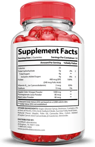 Miniatura 2 de Paquete de 2 gomitas Keto ACV de fórmula avanzada de 1000 mg de por vida, gomitas Keto de por vida, vinagre de sidra de manzana formulado con jugo