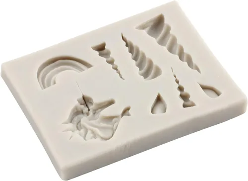 Miniatura 4 de Sijiangmold Moldes de silicona con temática de unicornios, unicornios, orejas de ojo, cuerno, arco iris, para decoración de pasteles, decoración
