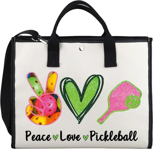 Miniatura 8 de XYANFA Bolsa de cosméticos Pickleball - Multicolor, grande - Regalo para mujer - Impermeable, ligera, portátil