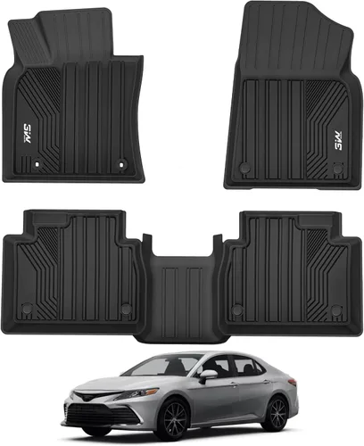 Miniatura 28 de Alfombrillas de Piso 3W Compatibles con Toyota Tundra 2014-2021 (Solo para Cabina CrewMax), Revestimiento de Piso de TPE para Todo Clima con Ajuste
