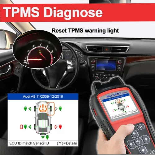 Miniatura 4 de Autel MaxiTPMS TS508WF Herramienta de programación TPMS, reaprendizaje y reinicio WiFi para sensores de presión de neumáticos, diagnosticar, activar