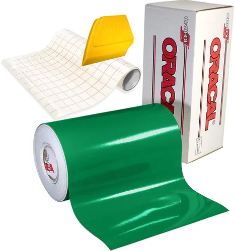 Miniatura 22 de ORACAL 651 Vinilo adhesivo de alto brillo para manualidades, rollo de 15 x 1 pie con rollo de papel de transferencia de 12 x 24 pulgadas y escobilla