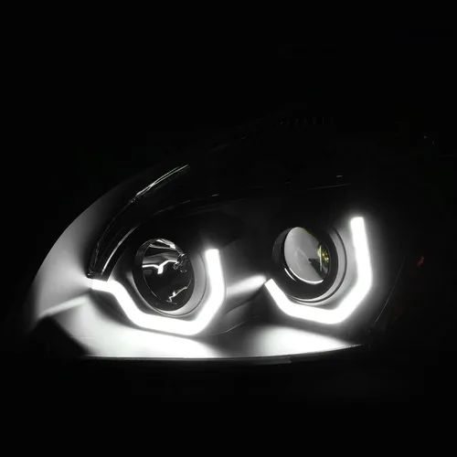 Miniatura 5 de EPIC LIGHTING Faros de Halógeno Estilo OE con Bisel Negro y Luz de Marcha LED Blanca, Ensamblaje de Reemplazo para FREIGHTLINER 08-17 CASCADIA